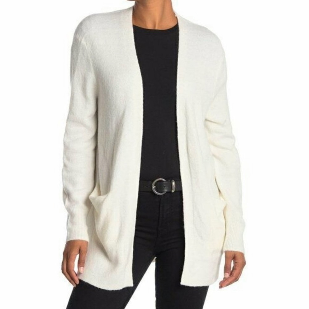 Madewell Womenβs Merino Wool Open Front Pocket Classic Long Cardigan Size XS